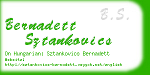 bernadett sztankovics business card